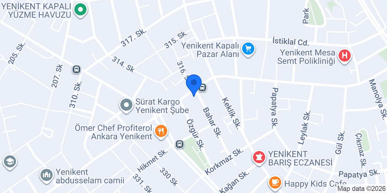 Özbek Emlak konumu