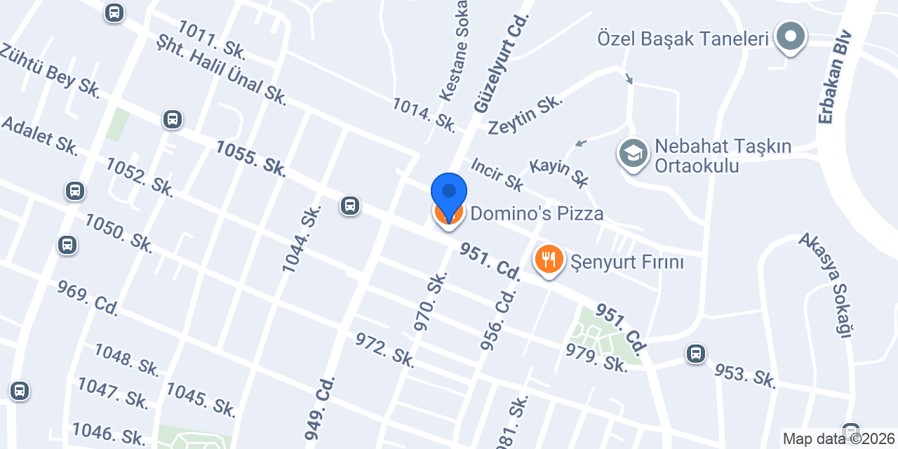 Domino's Pizza konumu