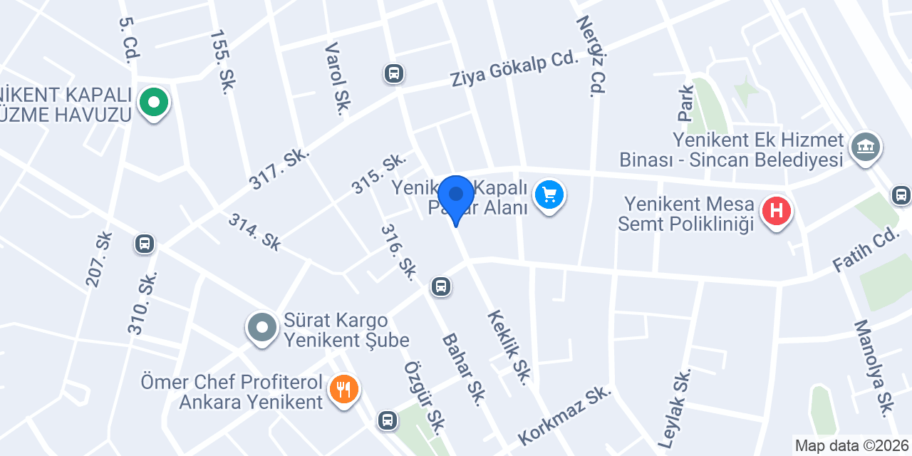 Taşpınar Avm Yenikent Şubesi konumu