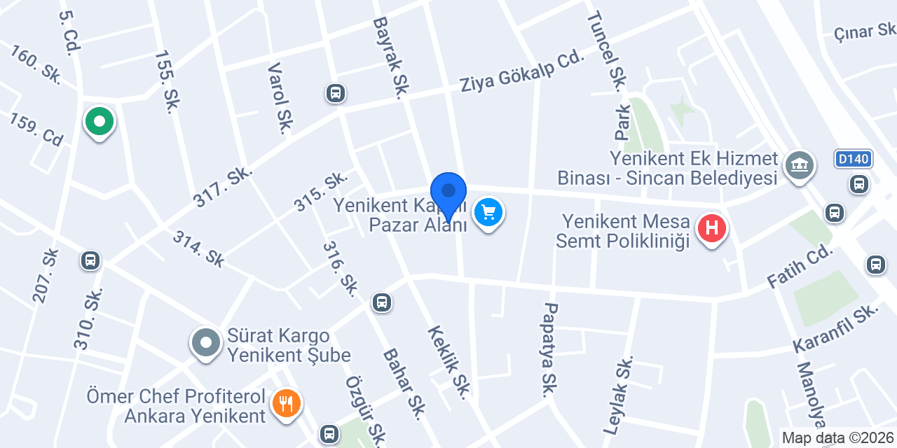 Pasaport Pizza Sincan Yenikent konumu