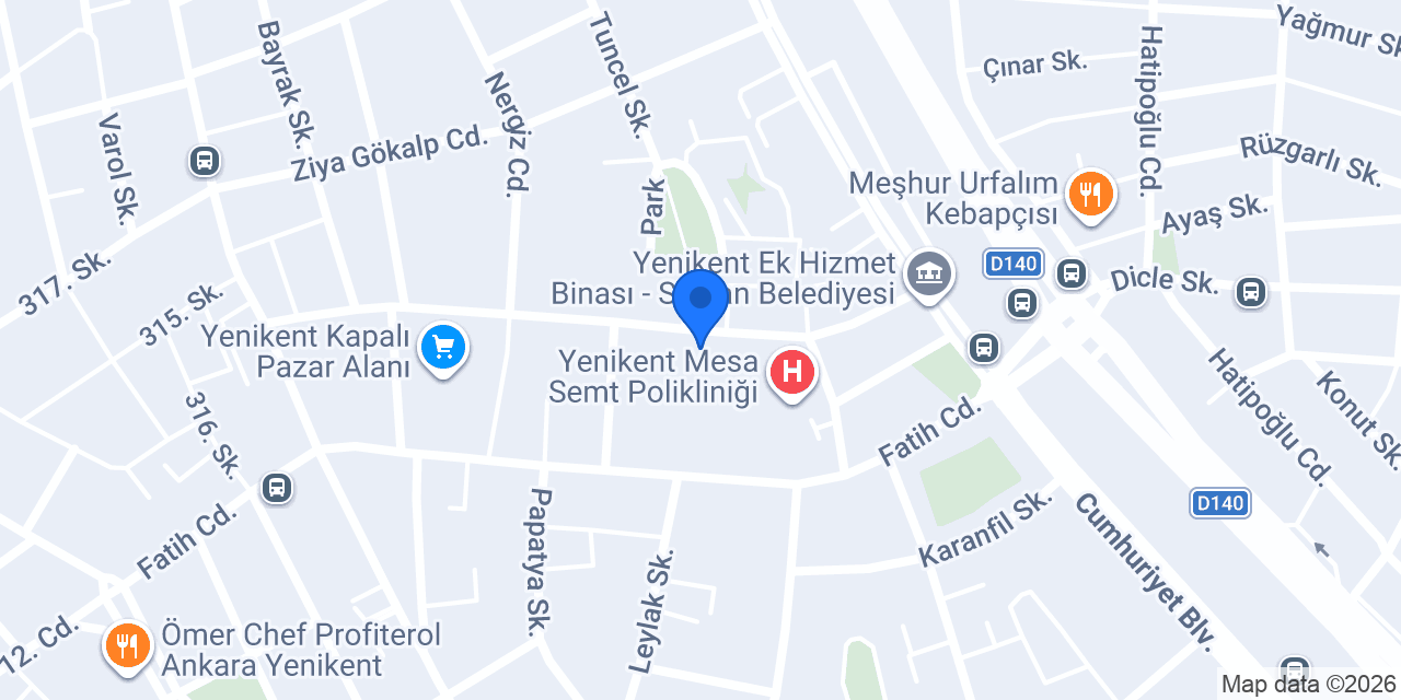 Yenikent İlkokulu konumu