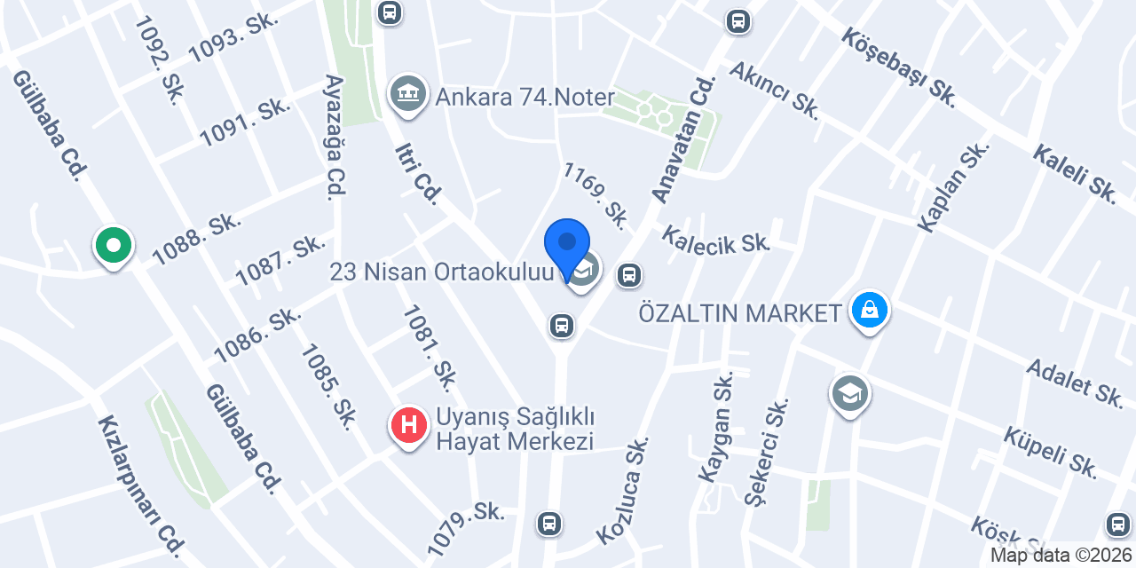 23 Nisan Ortaokuluu konumu