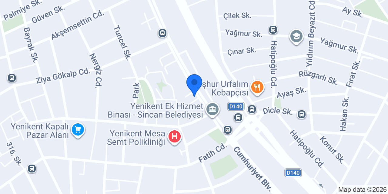 DenizBank Yenikent Şubesi konumu