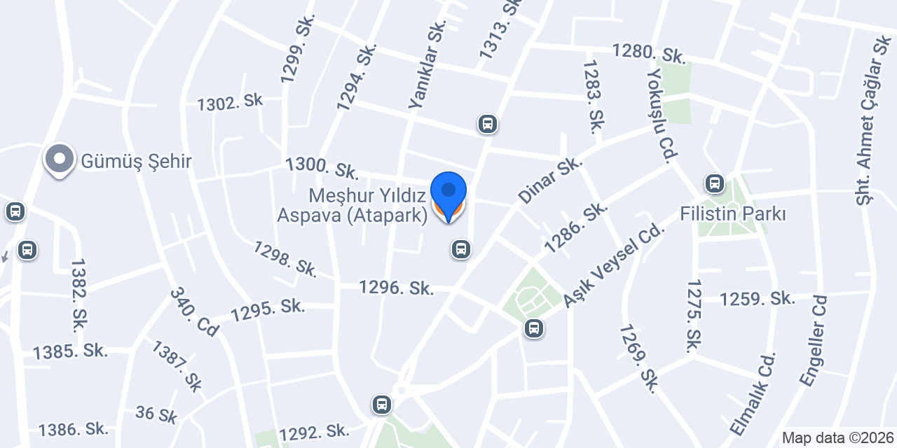 Meşhur Yıldız Aspava (Atapark) konumu