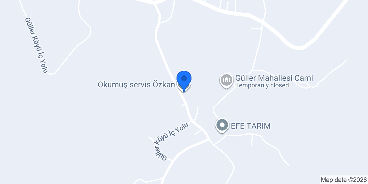 Okumuş servis Özkan konumu