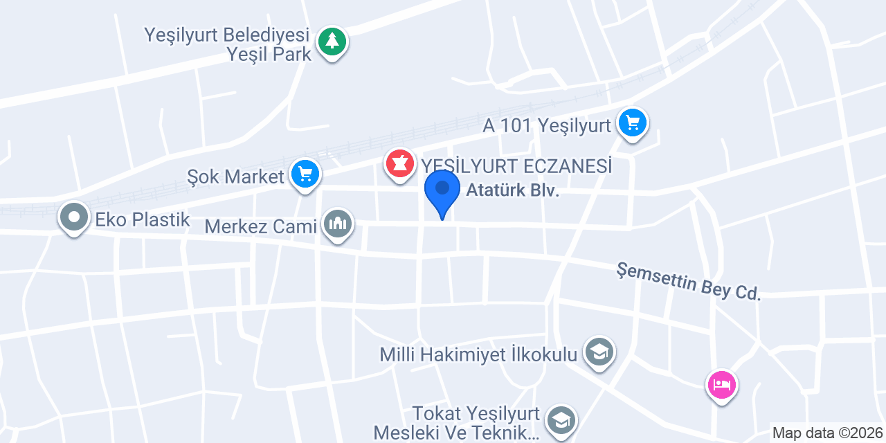 Yeşilyurt Veteriner Kliniği konumu