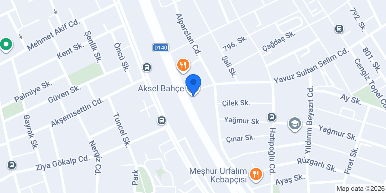 Aksel Bahçe konumu