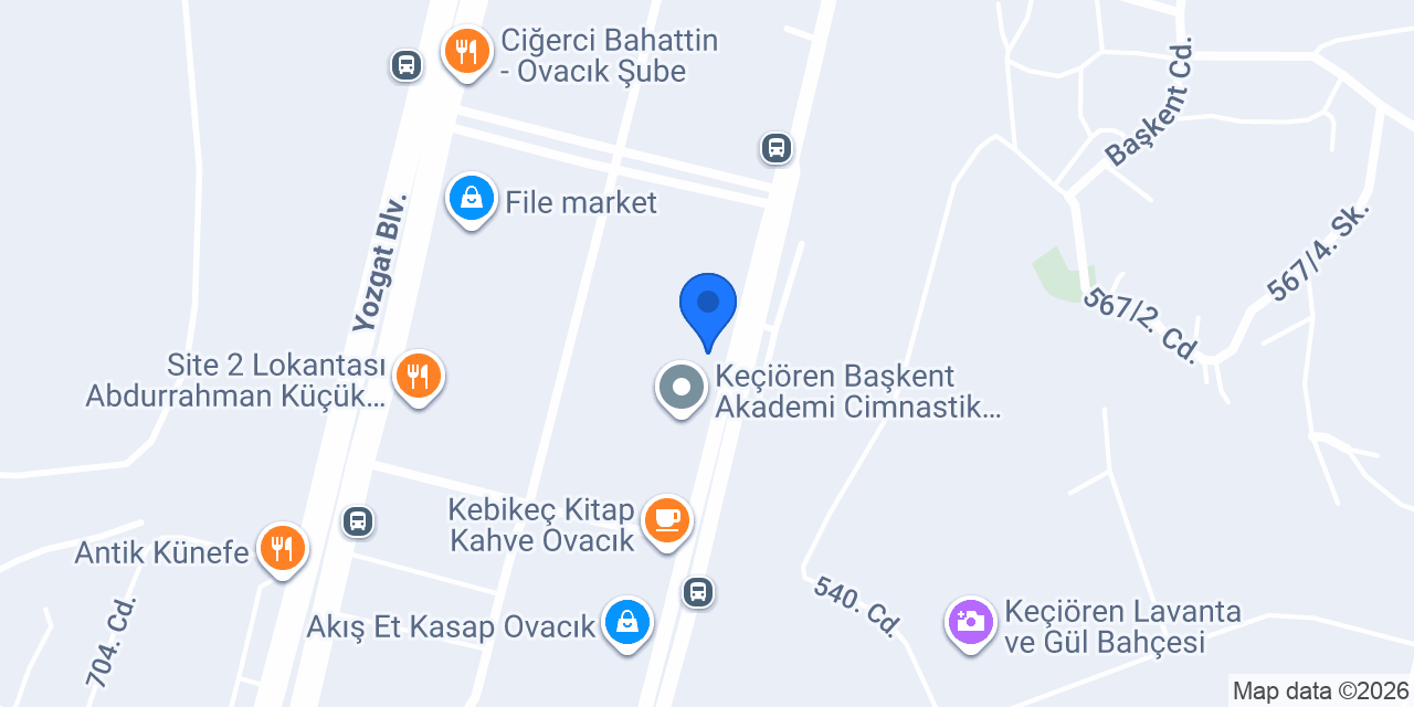 Özel Başpınar Anaokulu Ovacık Şubesi konumu