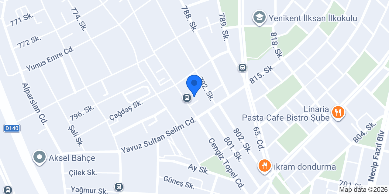 Yenikent kuru temizleme konumu