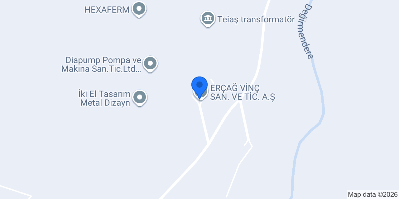 ERÇAĞ VİNÇ SAN. VE TİC. A.Ş. konumu