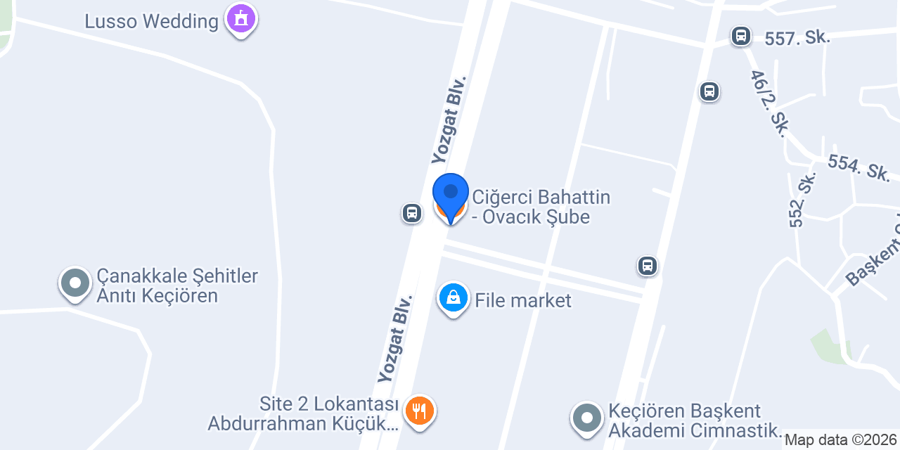 Ciğerci Bahattin - Ovacık Şube konumu