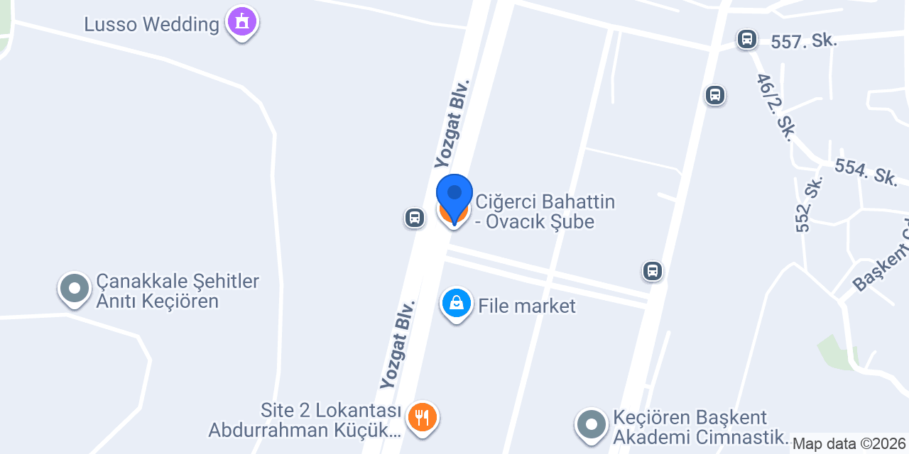 Choco Turn Ovacık konumu