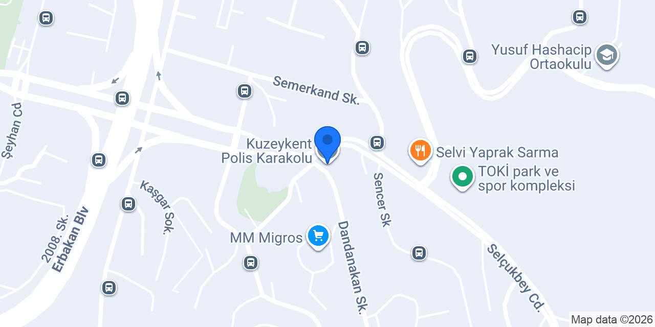 Kuzeykent Polis Karakolu konumu