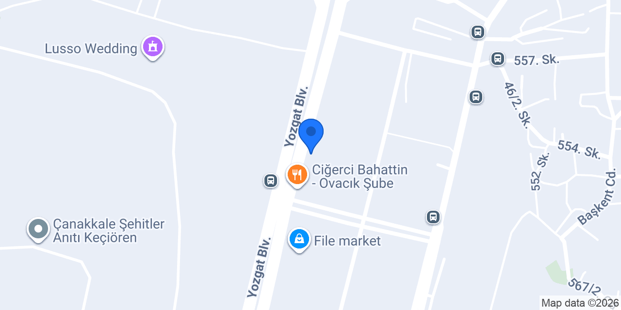 Bulvar Ovacık Eczanesi konumu