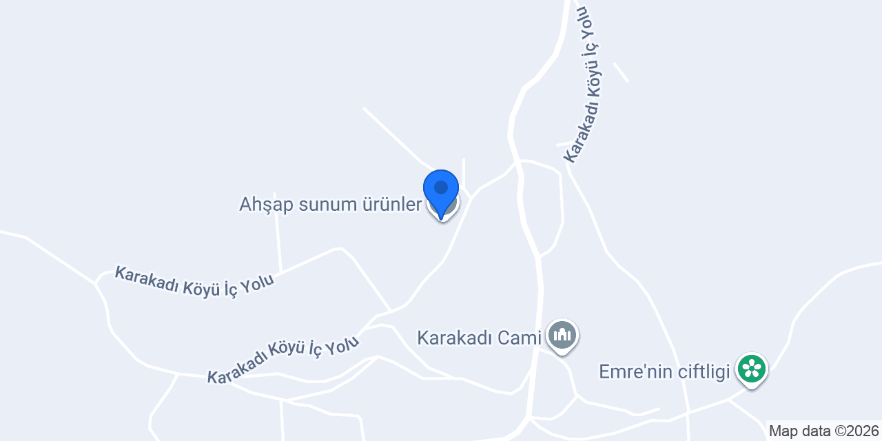 Ahşap sunum ürünler konumu