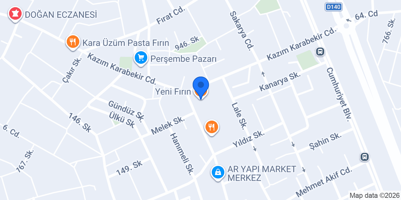 Yeni Fırın konumu