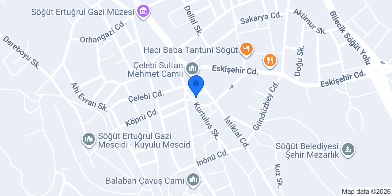 Ayyıldız Otel konumu