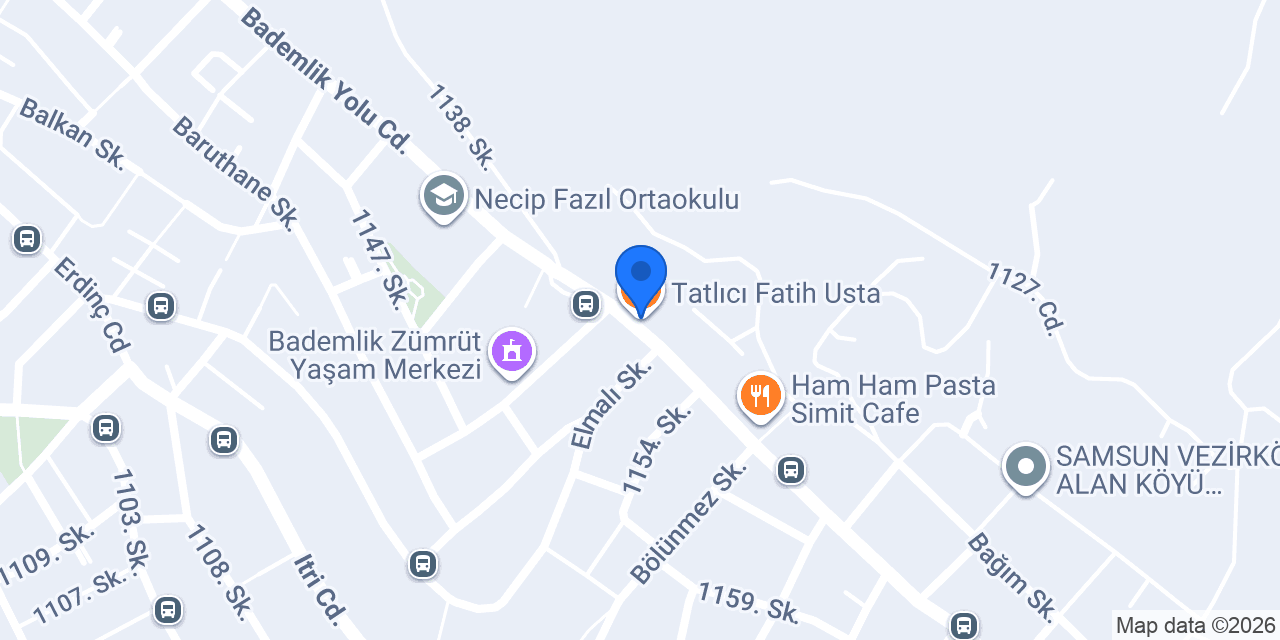 Tatlıcı Fatih Usta konumu