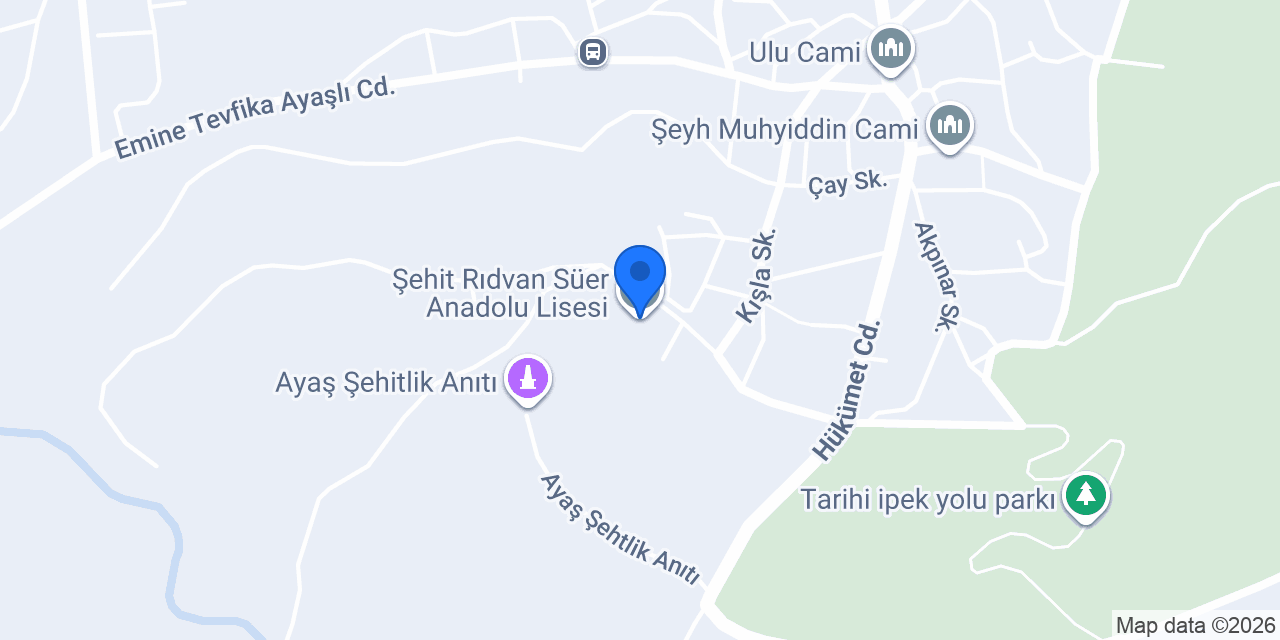 Şehit Rıdvan Süer Anadolu Lisesi konumu