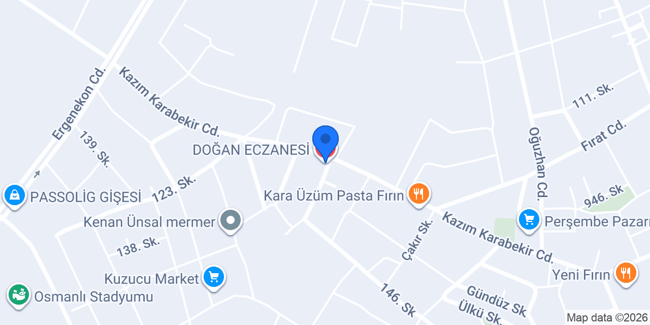DOĞAN ECZANESİ konumu