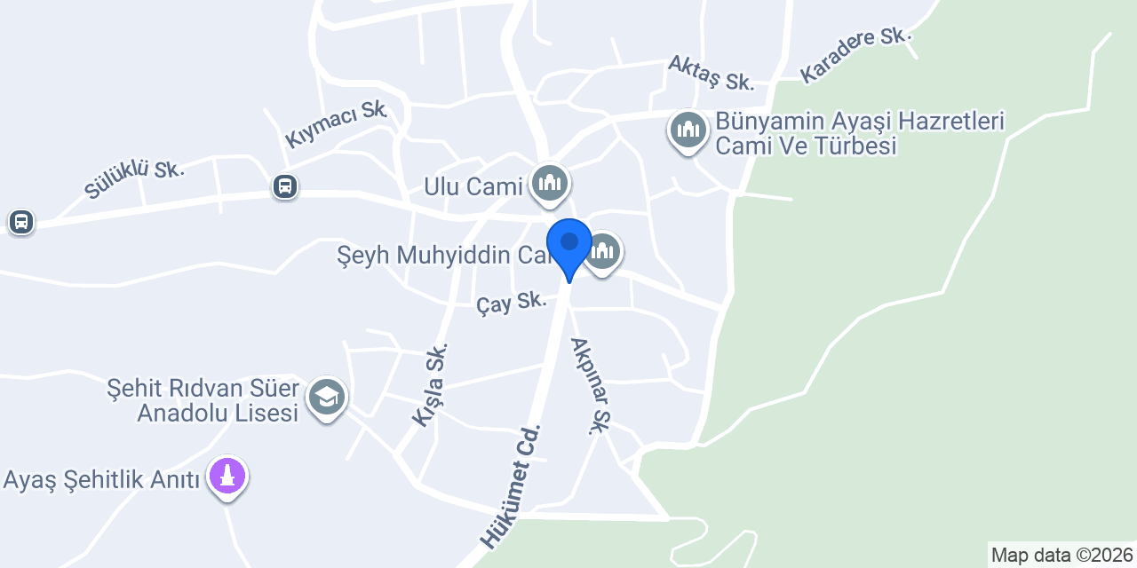 AYAŞ CÖMBE TAKSİ DURAGI konumu