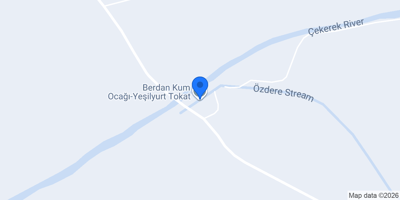 Berdan Kum Ocağı-Yeşilyurt Tokat konumu