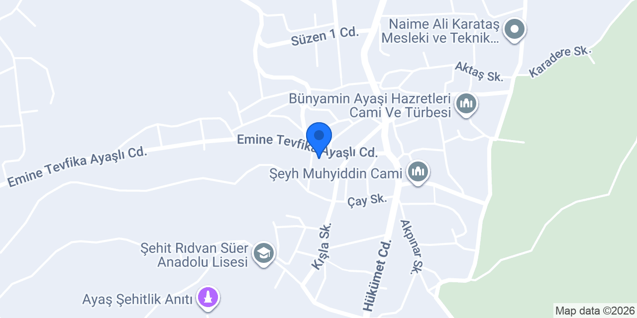 Ayaş Veteriner Kliniği konumu