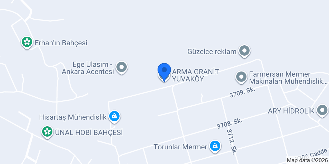 ARMA GRANİT YUVAKÖY konumu