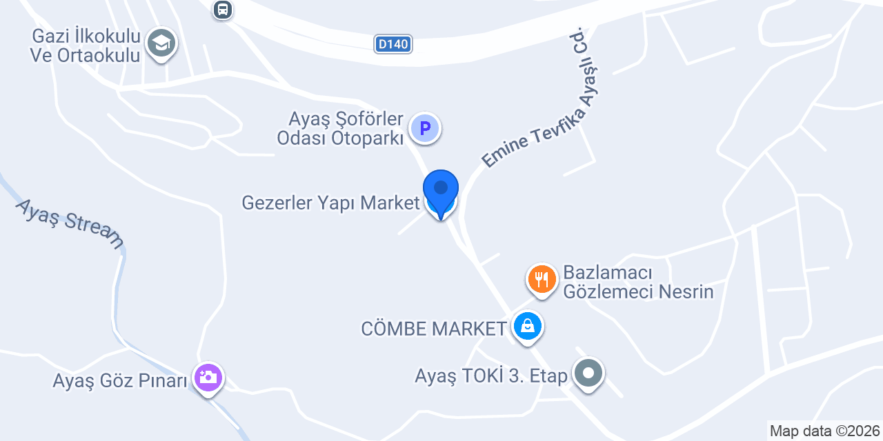 Gezerler Yapı Market konumu