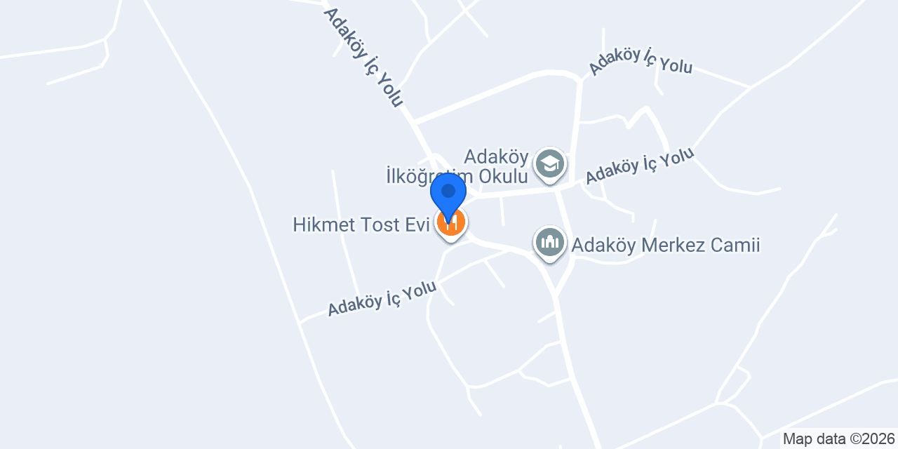 Adaköy Köyü Muhtarlığı konumu