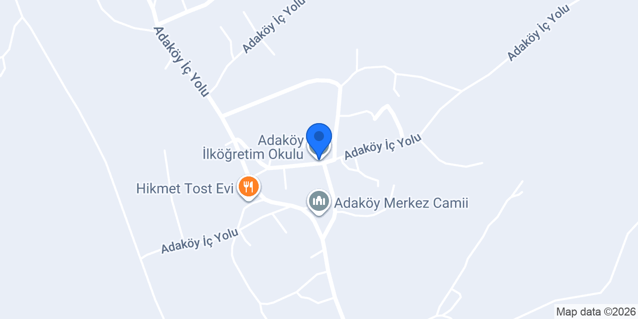 Adaköy İlköğretim Okulu konumu