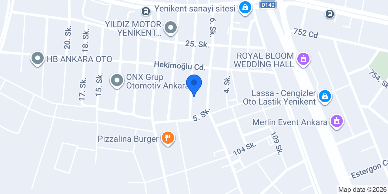 Yücesar Madeni Yağ konumu