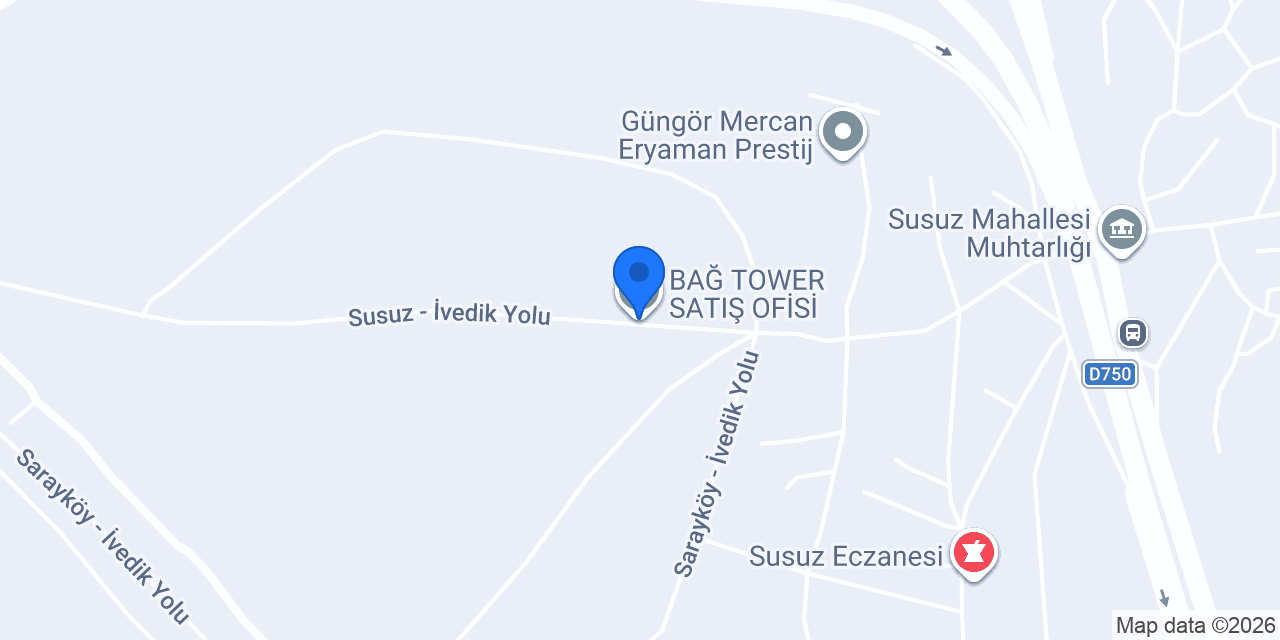 BAĞ TOWER SATIŞ OFİSİ konumu