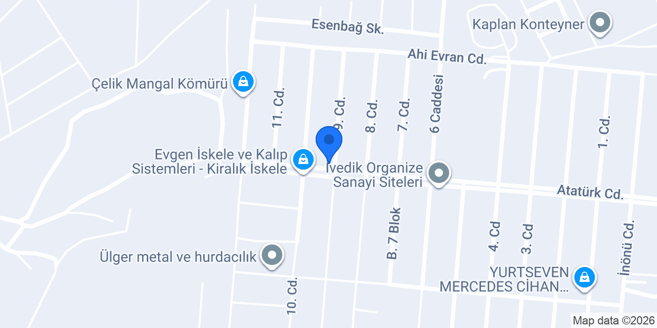 Eray İnşaat Kalıp Malzemeleri konumu