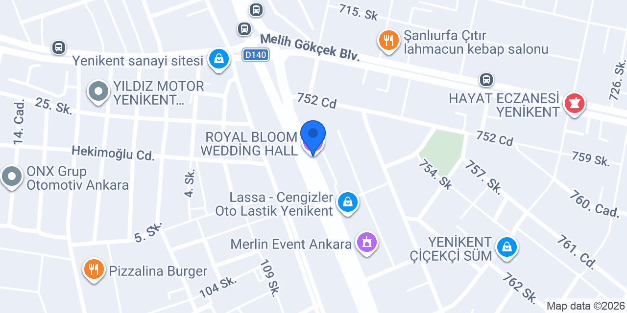 ROYAL BLOOM WEDDİNG HALL konumu