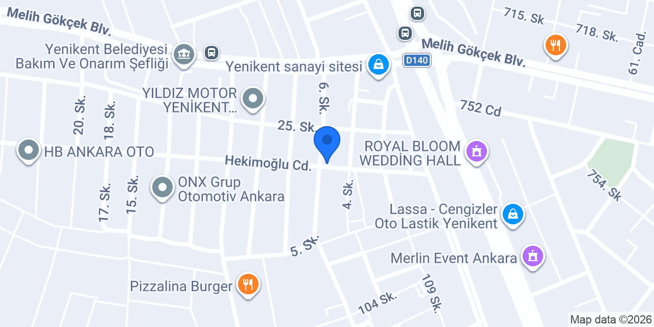 ÖZATAK TİCARET Yedek Parça konumu
