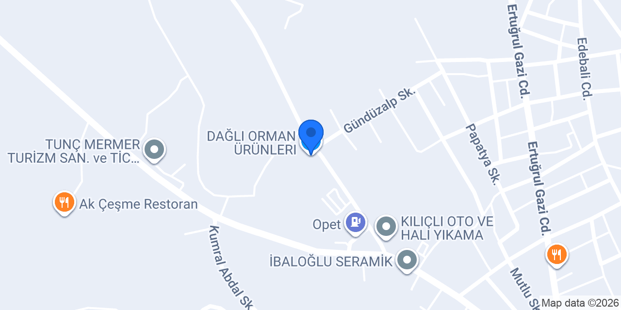 DAĞLI ORMAN ÜRÜNLERI konumu