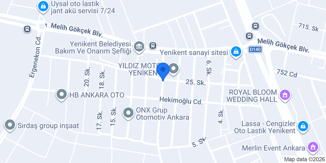 CANER OTO SERVIS konumu