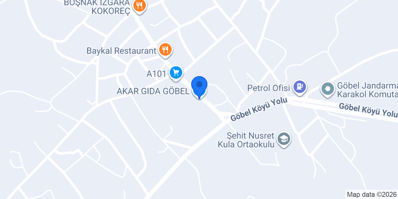 AKAR GIDA GÖBEL konumu