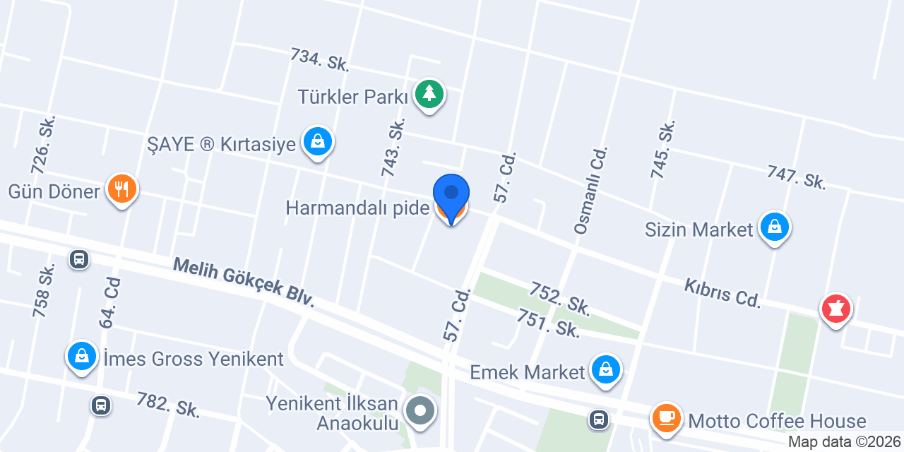 Harmandalı pide konumu