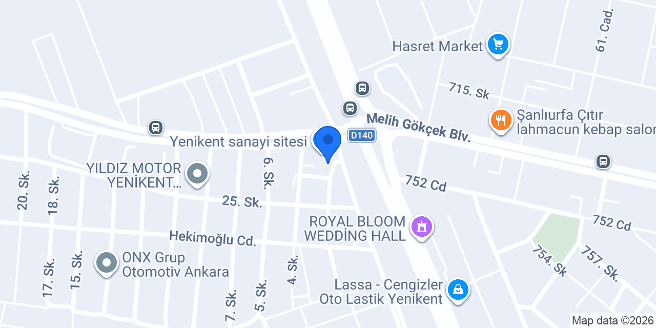 Başkent Döner Yenikent konumu