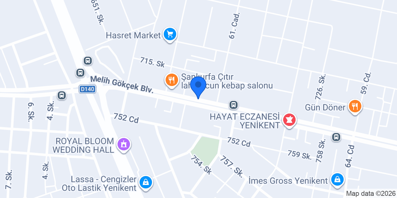 Evim Emlak Yenikent Şube konumu