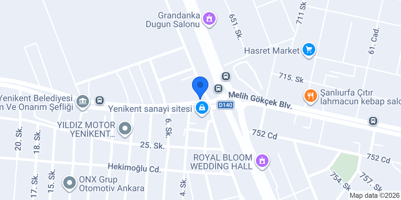 Öztürk Bims Yapı malzemeleri konumu