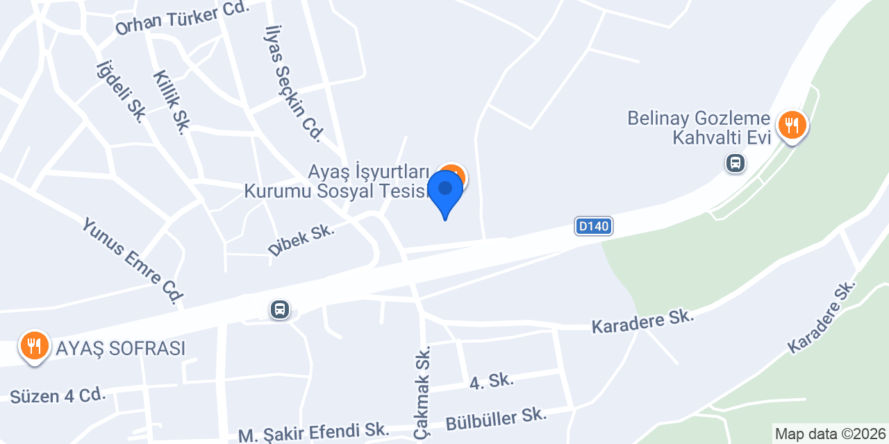 Ayaş Açık İşyurdu Müdürlüğü Restoranı konumu