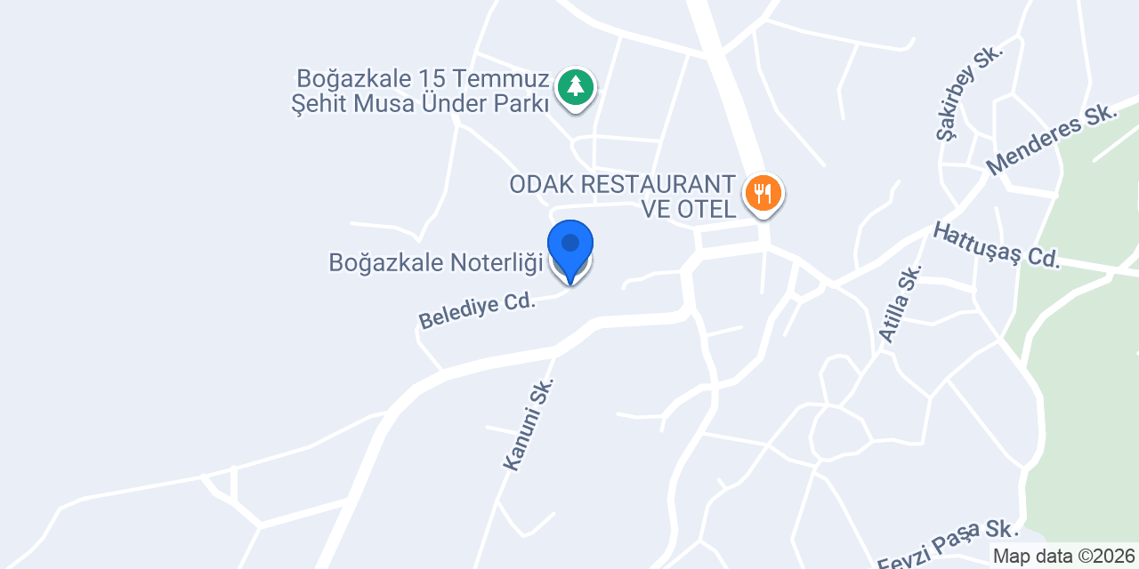 Boğazkale Noterliği konumu