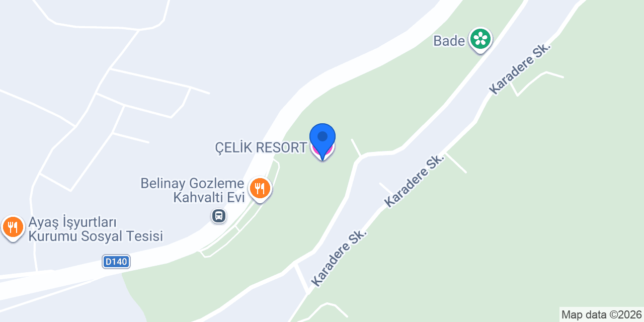 ÇELİK RESORT konumu