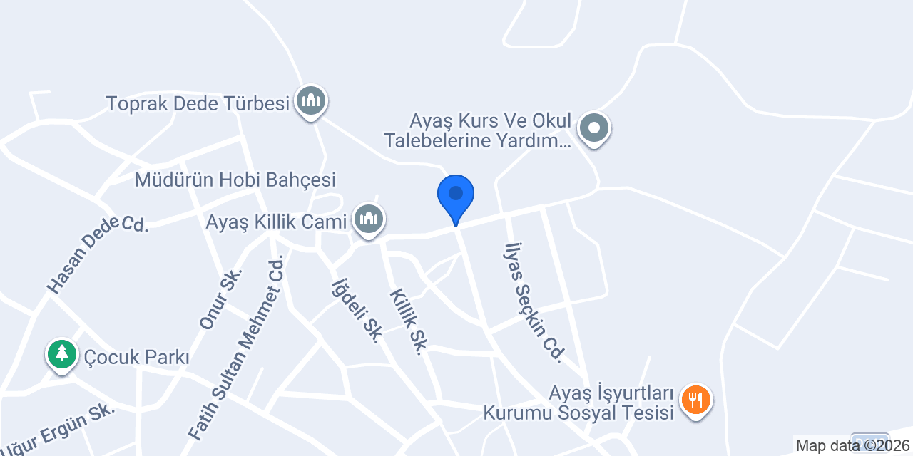 Özel Ayaş Erkek Öğrenci Yurdu konumu