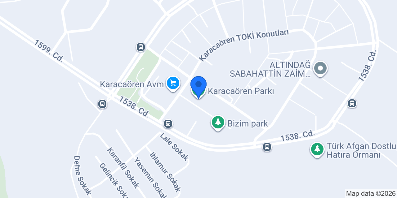Karacaören Parkı konumu