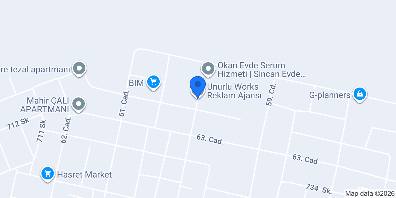 Unurlu Works Reklam Ajansı konumu