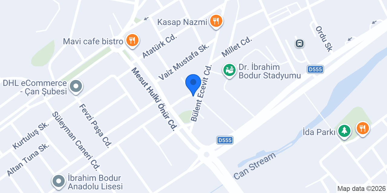 Çan Merkez Taksi konumu